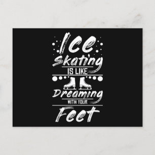 Figur Skating Dreaming Vykort