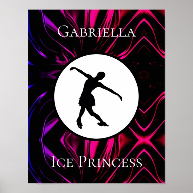 Figur Skating ’Ice Princess’ Personlig Poster (Framsidan)