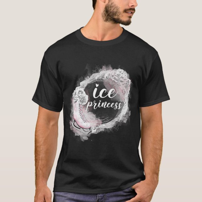 Figur Skating Ice Skater Princess Skate T Shirt (Framsida)