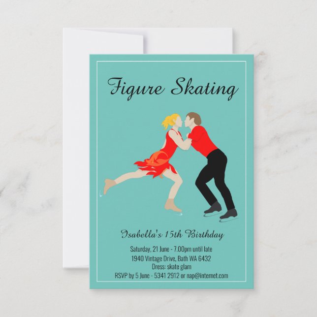 Figur Skating Inbjudningar (Framsida)