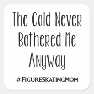 Figur Skating Mamma T Cute Funny Women Ice Sking Fyrkantigt Klistermärke