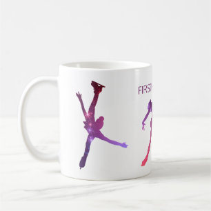 Figur Skating Mugg - Rosa och Lila stjärna kvinna