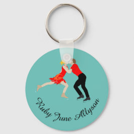 Figur Skating Nyckelring