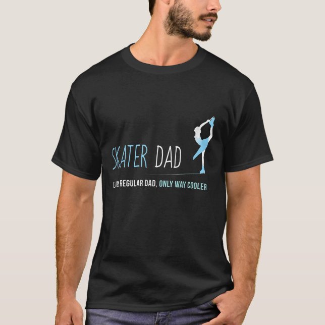 Figur Skating Pappa , Cute Skater T Shirt (Framsida)