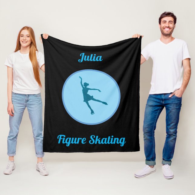 Figur Skating Personlig Fleece Blanket (På plats)
