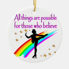 FIGUR SKATING QUEEN JULGRANSPRYDNAD KERAMIK