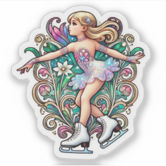 Figur Skating Sticker Klistermärken