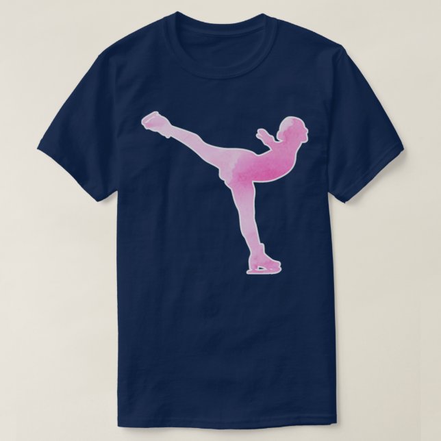 Figur Skating Sticker Rosa T Shirt (Design framsida)
