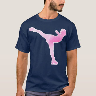 Figur Skating Sticker Rosa T Shirt