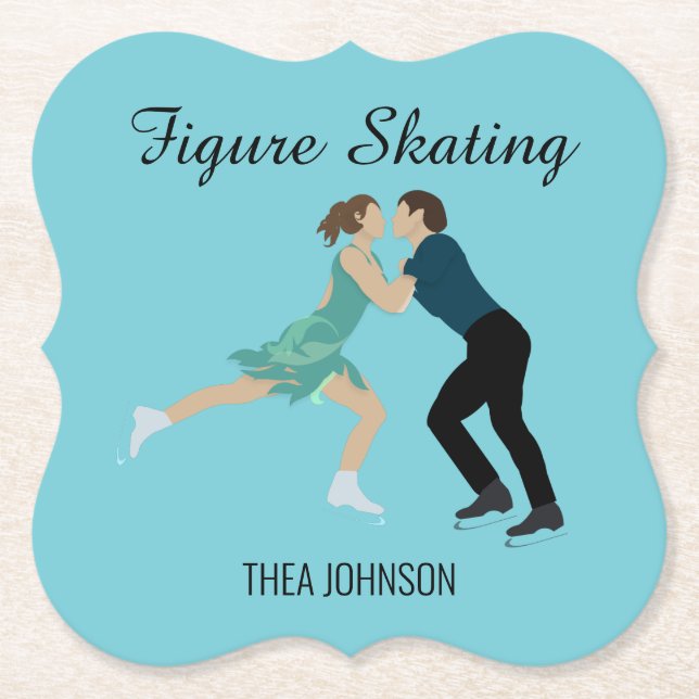 Figur Skating Underlägg Papper (Framsida)