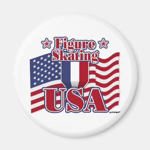 Figur Skating USA Magnet