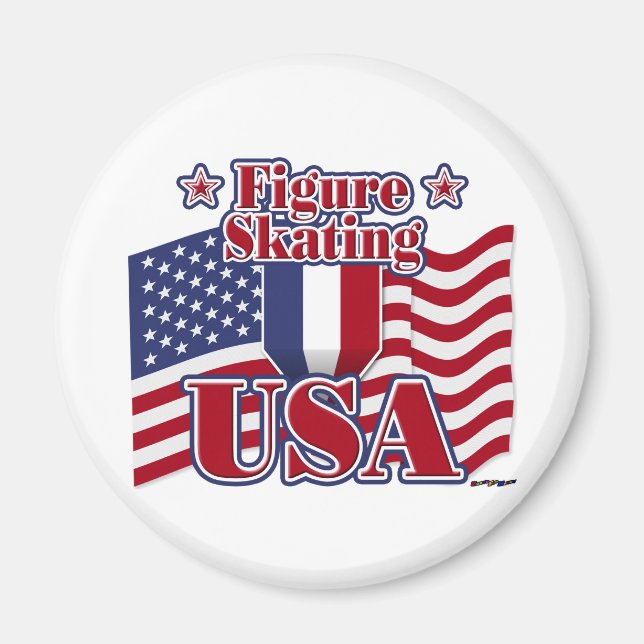 Figur Skating USA Magnet (Framsidan)