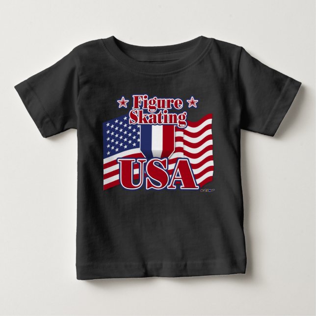 Figur Skating USA Tee Shirt (Framsida)