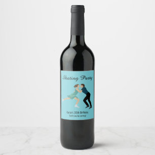 Figur Skating Vinflaska Etikett