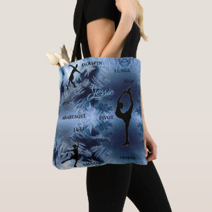 Figur Skattypografi, fryst, Tote Bag Tygkasse