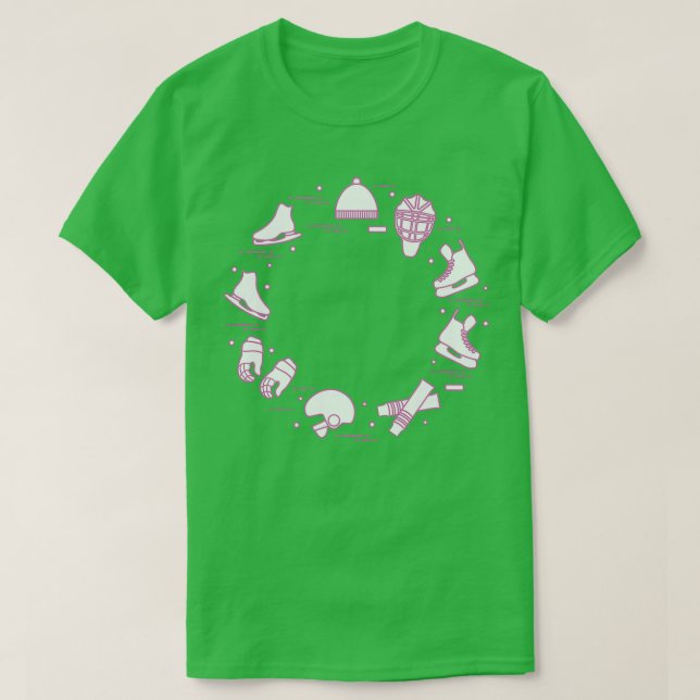 Figur skridskor och hockey inslag 11 t shirt (Design framsida)