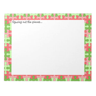 Figur ut Anteckningsblocket Delar Puzzle Anteckningsblock