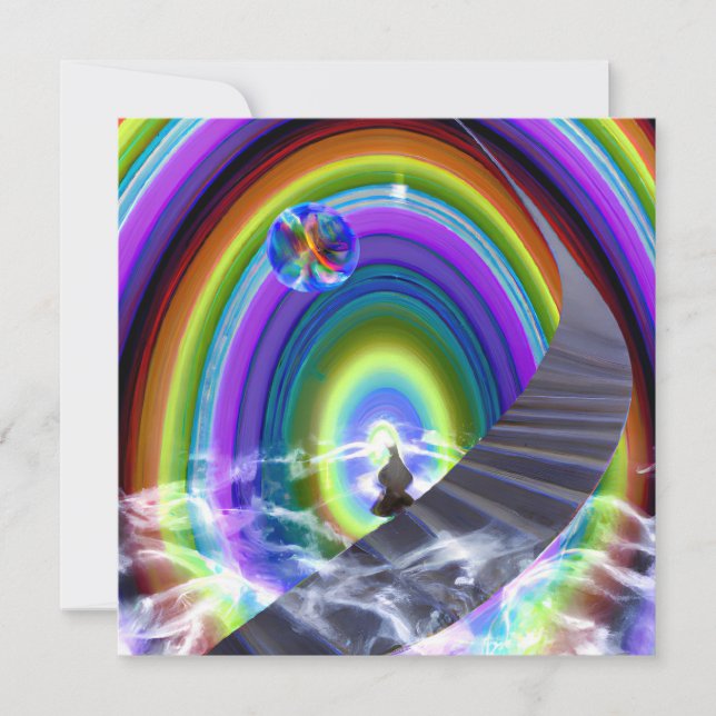 Figur vid Inter-Dimensional Stargate Inbjudningar (Framsida)