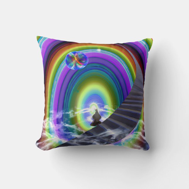 Figur vid Inter-Dimensional Stargate Kudde (Framsida)