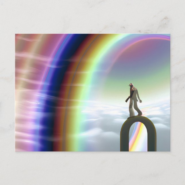 Figur vid Inter-Dimensional Stargate Vykort (Framsida)
