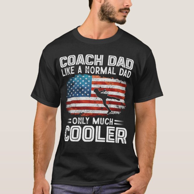 Figure Skating Coach Dad Figure Skating Players US T Shirt (Framsida)