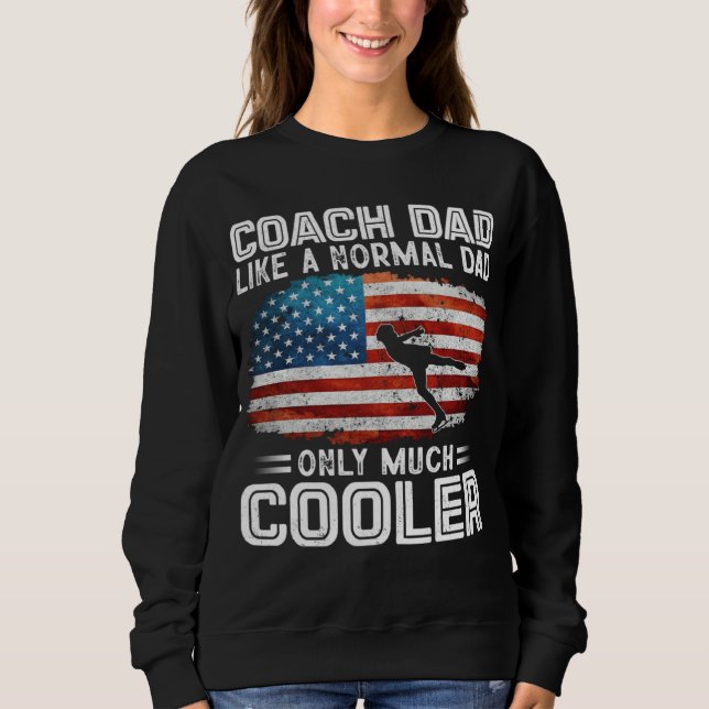 Figure Skating Coach Dad Figure Skating Players US T Shirt (Framsida)