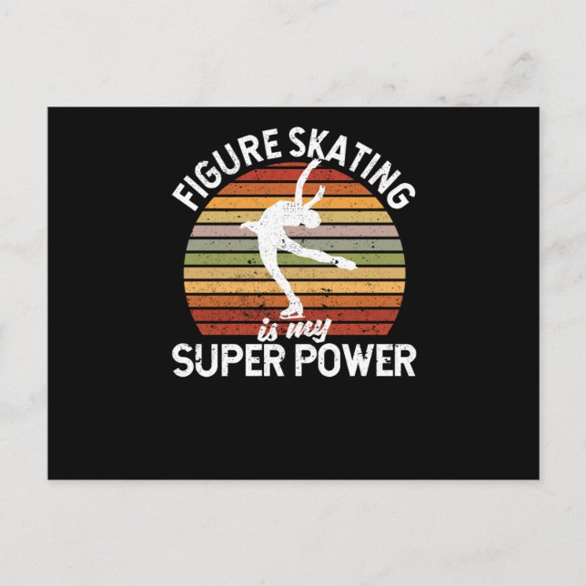 Figure skating is my superpower Winter sports Vykort (Framsida)