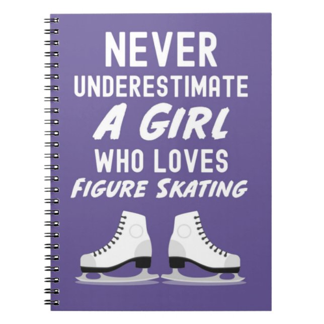 Figure Skating Ornaments Gifts Girl Skater For Her Anteckningsbok (Framsidan)