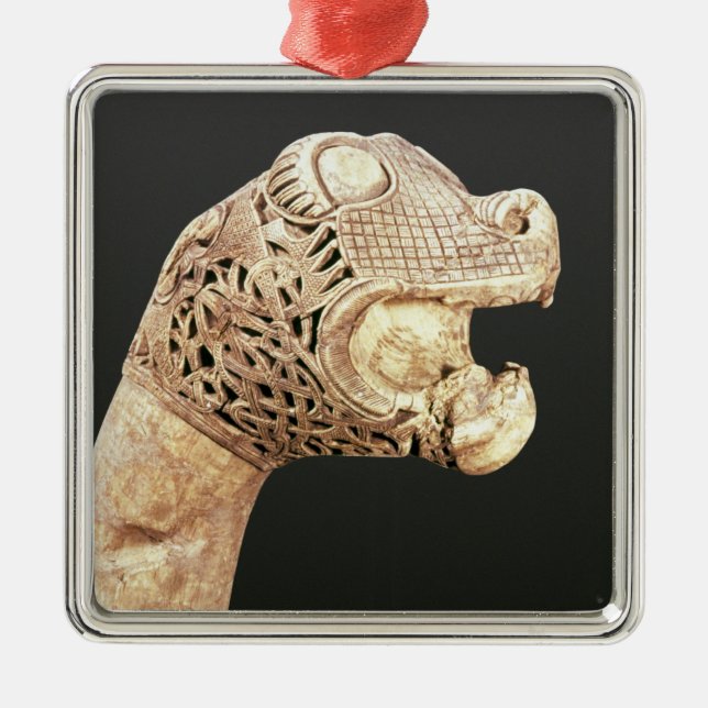 Figureheaden av en Viking Longship, grundar på Julgransprydnad Metall (Framsidan)