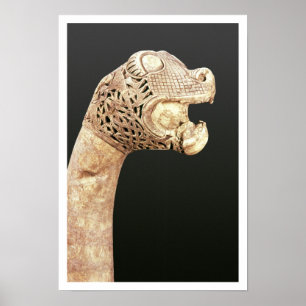 Figureheaden av en Viking Longship, grundar på Poster