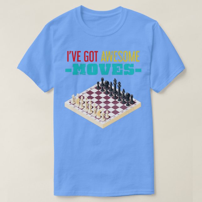 Figurer Chess-schack för spelstrategi T Shirt (Design framsida)