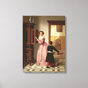 Figurer i en Laundryroom, 1864 (olja på kanfas) Canvastryck