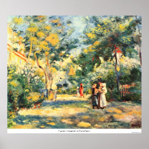Figurer i trädgården av Pierre Renoir Poster