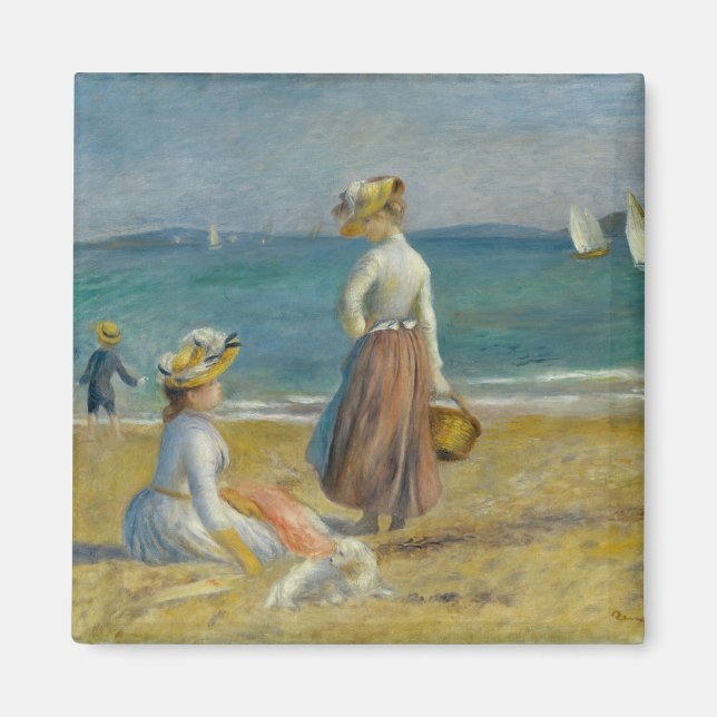 Figurer på stranden - Pierre-Auguste Renoir Magnet (Framsidan)