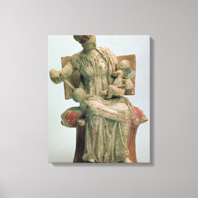 Figurin i Aphrodite leker med Eros Canvastryck (Framsida)