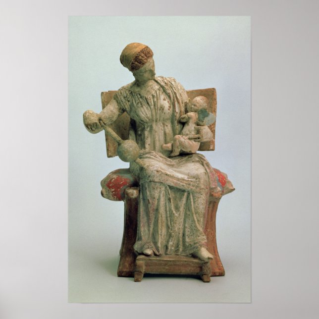 Figurin i Aphrodite leker med Eros Poster (Framsidan)