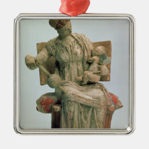 Figurine av aphroditen som leker med Eros Julgransprydnad Metall