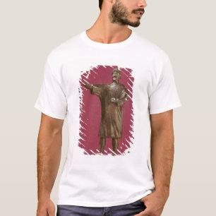 Figurine av en man som ha på sig en sagum t-shirt
