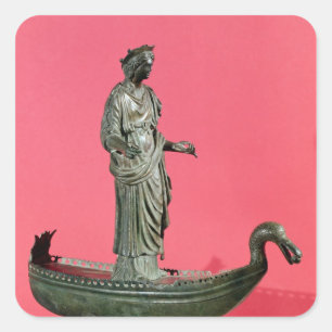 Figurine av gudinnan Sequana Fyrkantigt Klistermärke