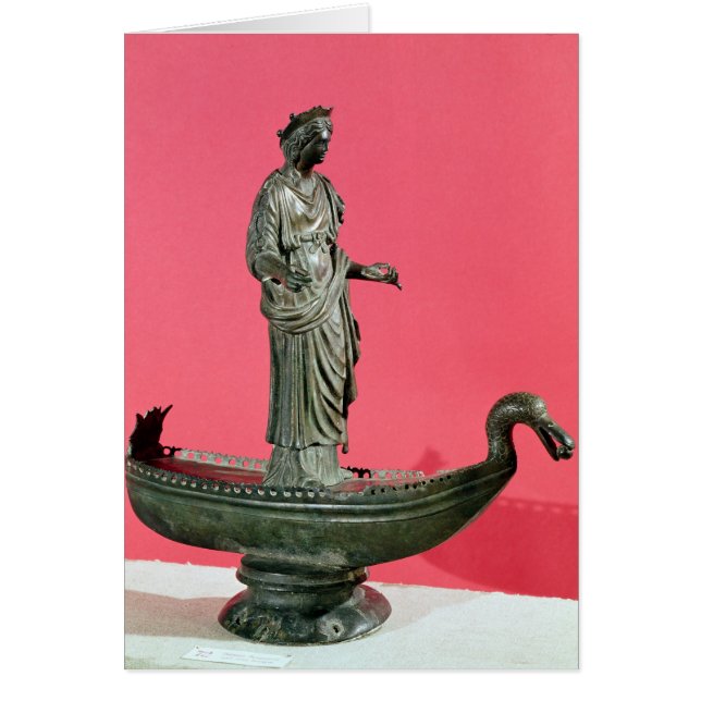 Figurine av gudinnan Sequana Hälsningskort (Framsidan)