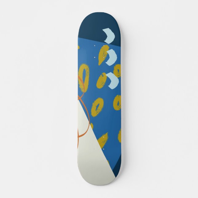 Figursamling #illustration #abstrakt mini skateboard bräda 18,5 cm (Framsida)