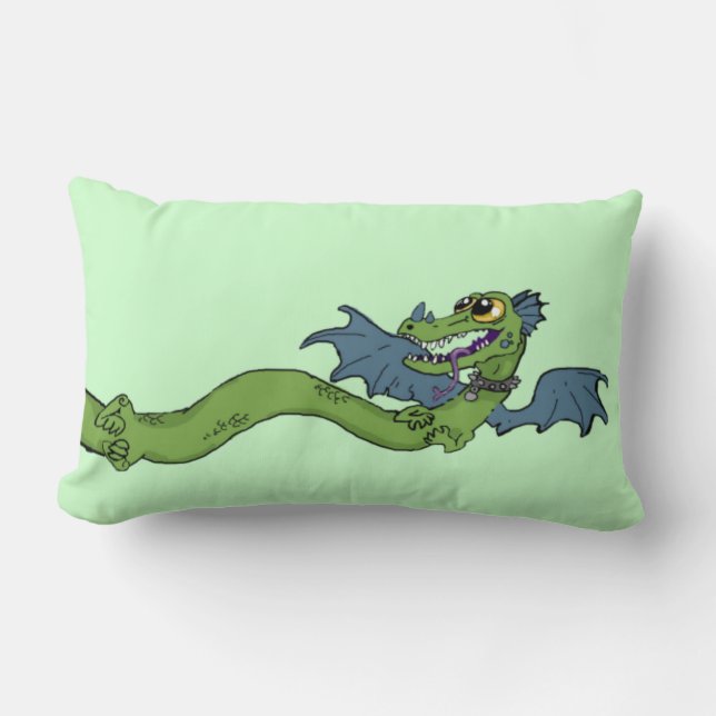 Figursätt runt Dragon ~Dekorativ kudde (Framsida)
