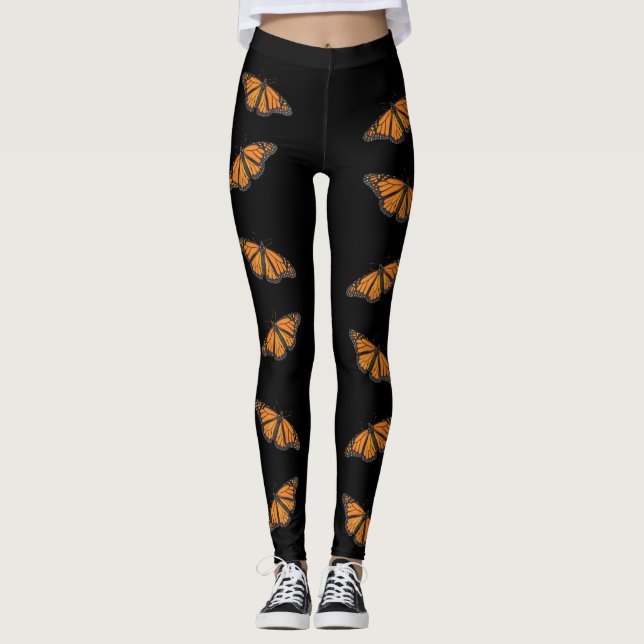 Figursätt själv Vinge Monarch Butterfly Leggings (Framsida)