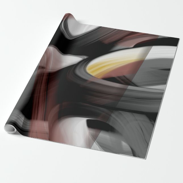 Figursätta Papper Abstrakt Trend Gift Decor Powder Presentpapper (Utrullad)