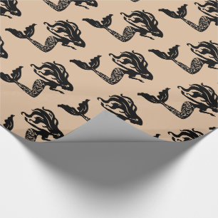 Figursätta Papper Sjöjungfru Presentpapper