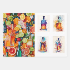 Figursätta Pappert plattformat Lakan av 3