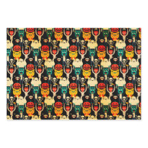 Figursätta Pappert plattformat Lakan av 3