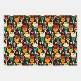 Figursätta Pappert plattformat Lakan av 3