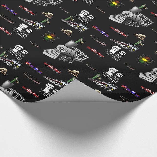 Figursätta pappert Tåg Presentpapper (Hörn)