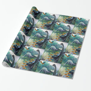 Figursätta pappra dinosaurier presentpapper